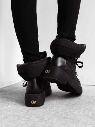 BADDIE women's black work boots