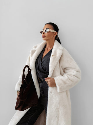 MINO ecru women's coat